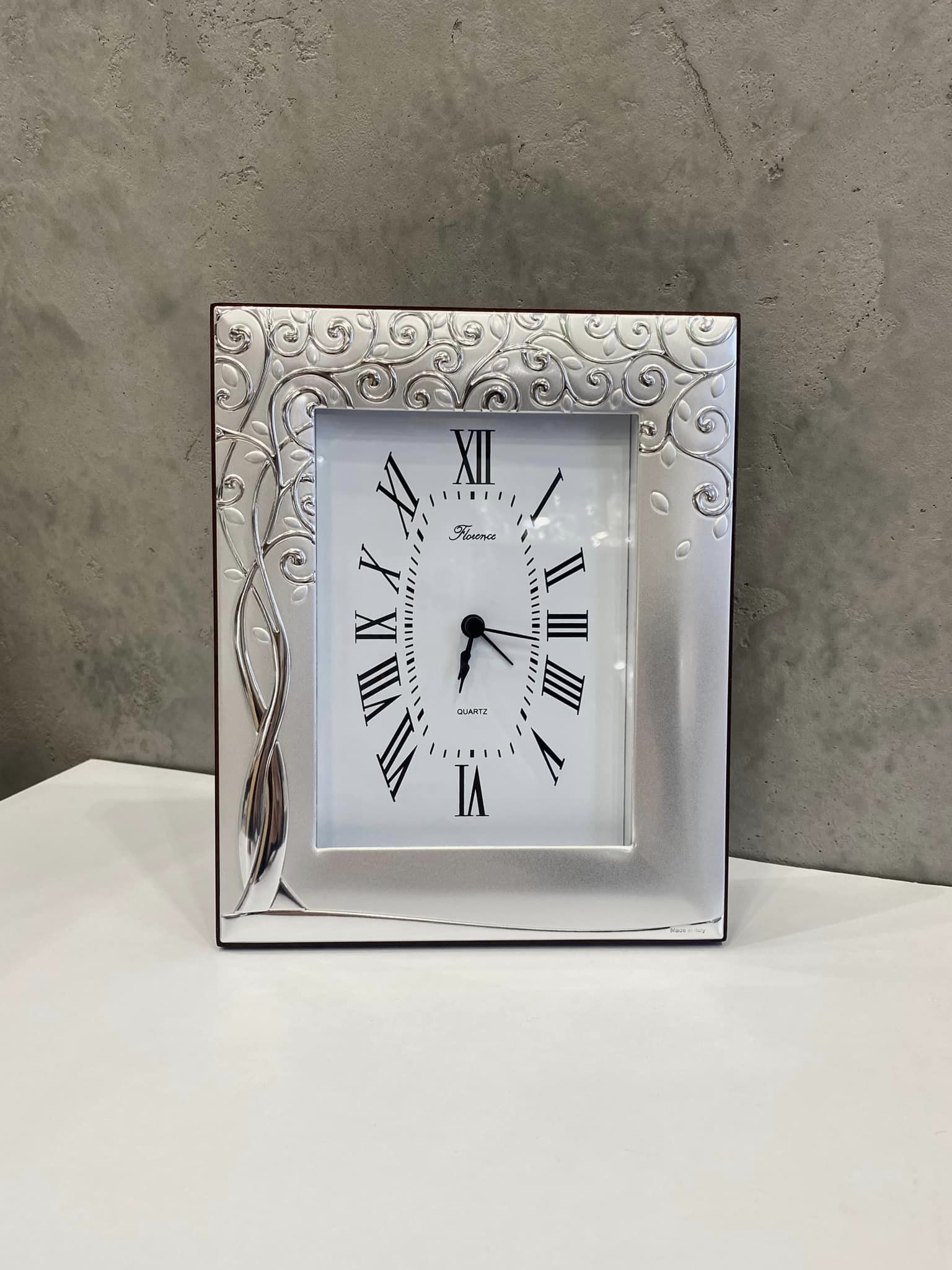 Настільний срібний годинник  Дерево життя (код 3008/2 ASV) 16*20 см
