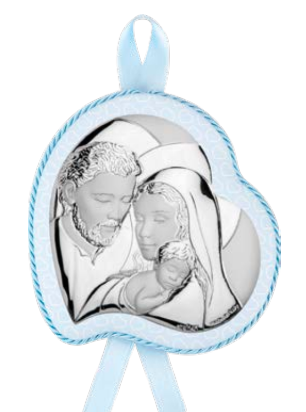 Ікона срібна дитяча Свята Родина (код АЕ 0751 1C) 10*12 см