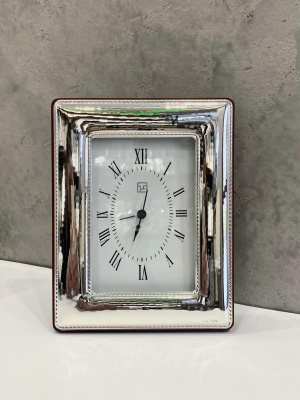 Настільний срібний годинник (код 11/2SV) 14*18 см