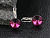 Сережки фіолетово-малинові Сваровський камінь/Swarovski (код 0169) медичний сплав родій