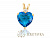 Підвіска Кришталеве серце (код 0071) Сваровський камінь медичний сплав