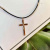 Хрестик Віра і спасіння (код 0663) позолочена біжутерія