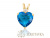 Підвіска Кришталеве серце (код 0071) Сваровський камінь медичний сплав